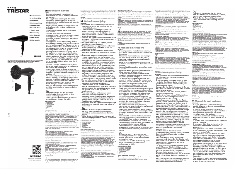 Page 1 de la notice Manuel utilisateur TriStar HD-2402PR