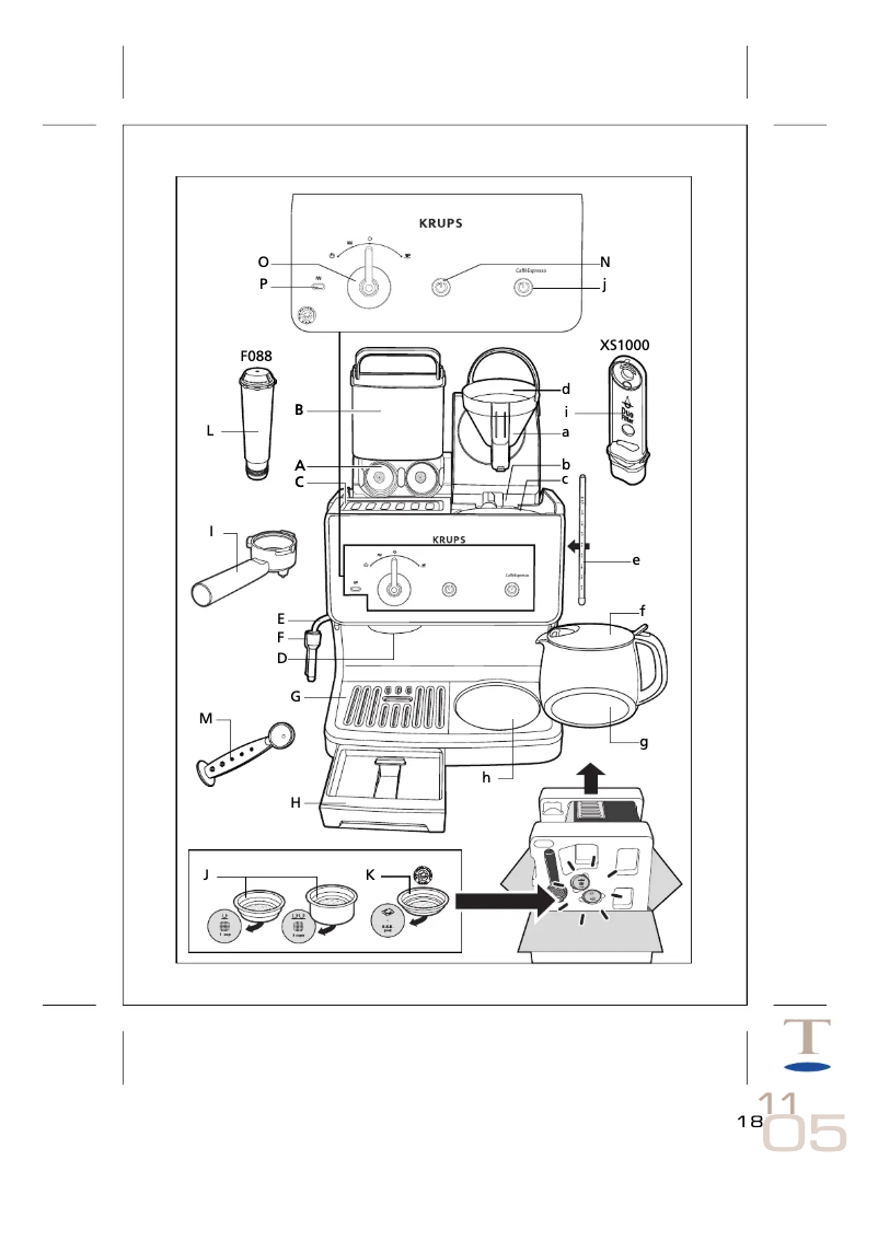 Page 1 de la notice Manuel utilisateur Krups XP2070