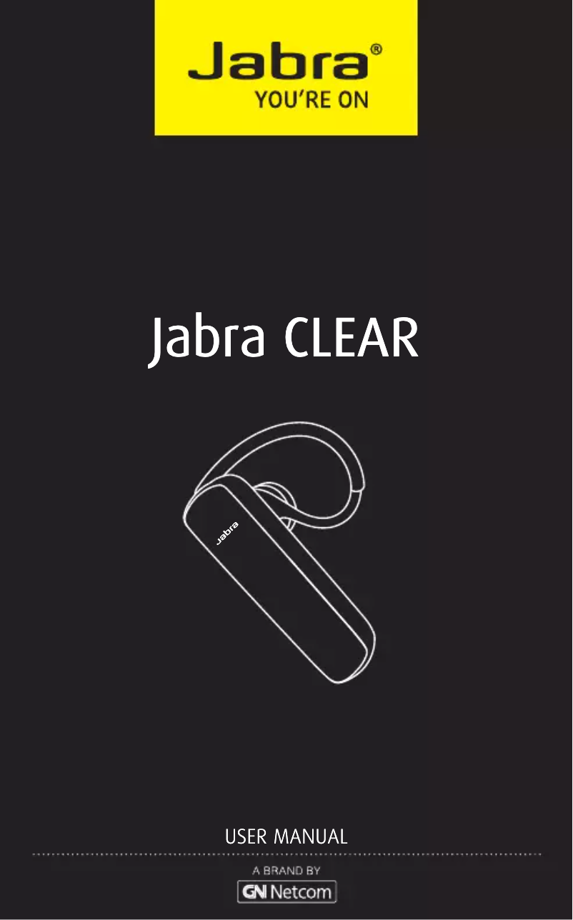Page 1 de la notice Manuel utilisateur Jabra Clear
