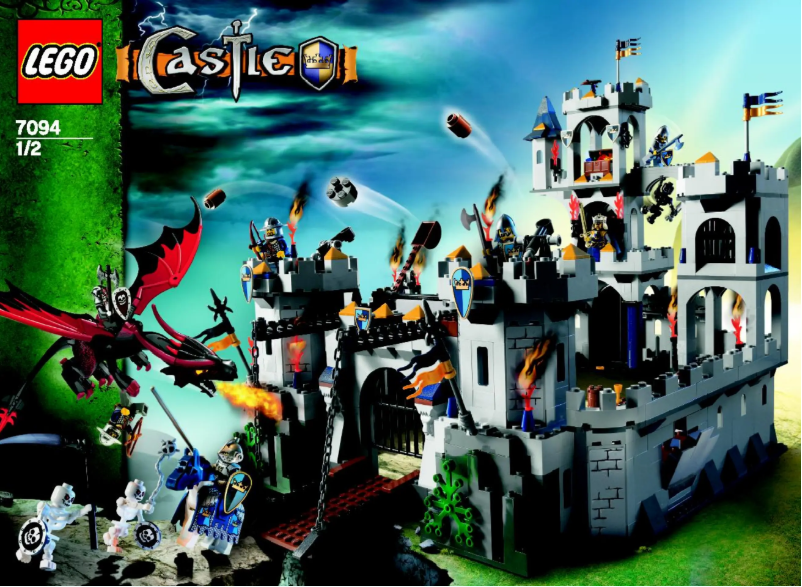 Page 1 de la notice Consignes visuelles Lego Castle 7094