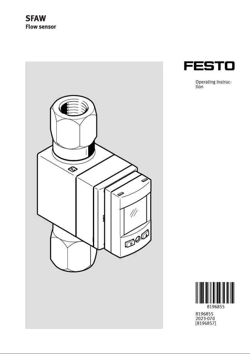 Page 1 de la notice Manuel utilisateur Festo SFAW-32T-TG12-E-PNLK-PNVBA-M12