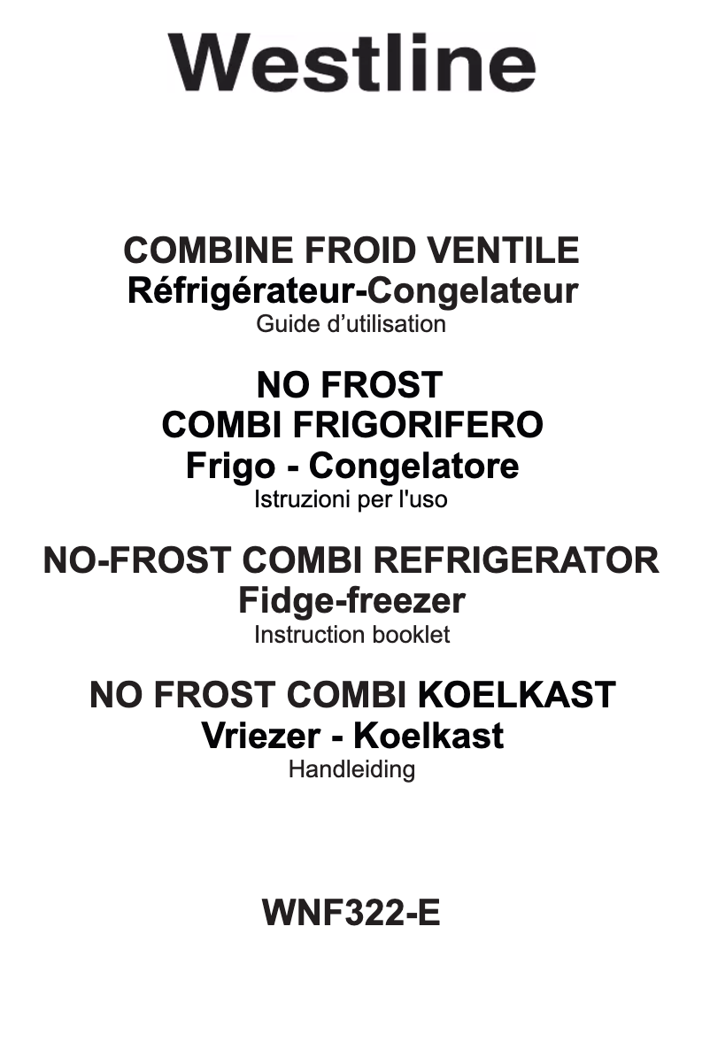 Página 1 del manual Manual de usuario Westline WNF322-E