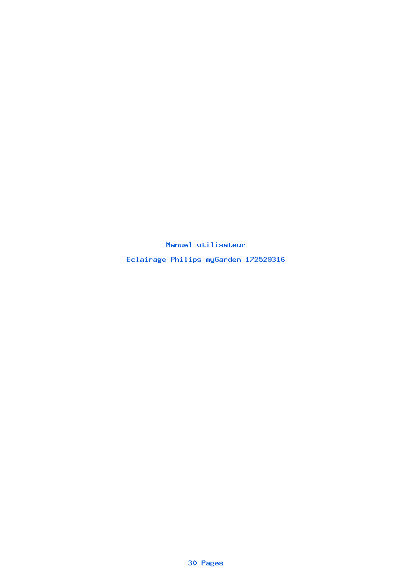 Page 1 de la notice Manuel utilisateur Philips myGarden 172529316