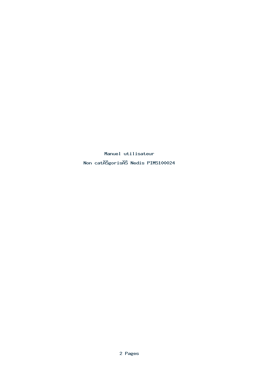 Page 1 de la notice Manuel utilisateur Nedis PIMS100024