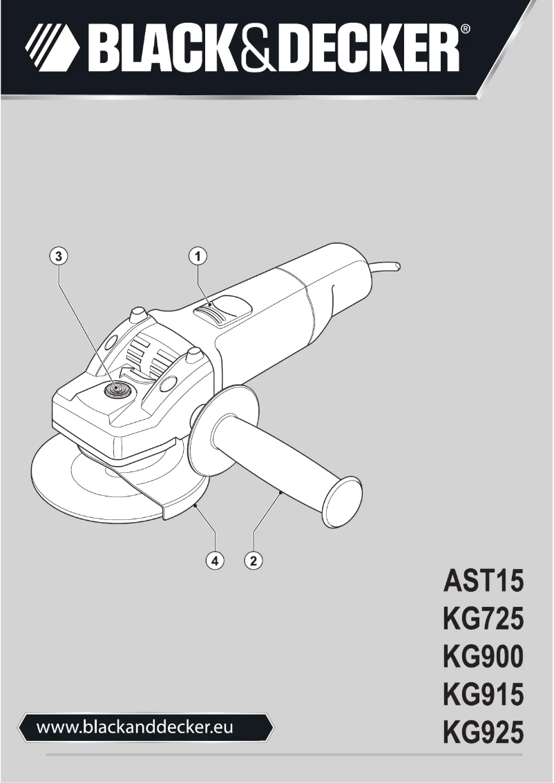 Page 1 de la notice Manuel utilisateur Black & Decker KG915