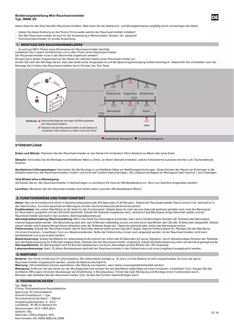 Page 1 de la notice Manuel utilisateur REV RWM-20