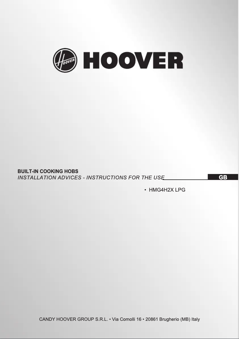 Página 1 del manual Manual de usuario Hoover HMG4H2X LPG