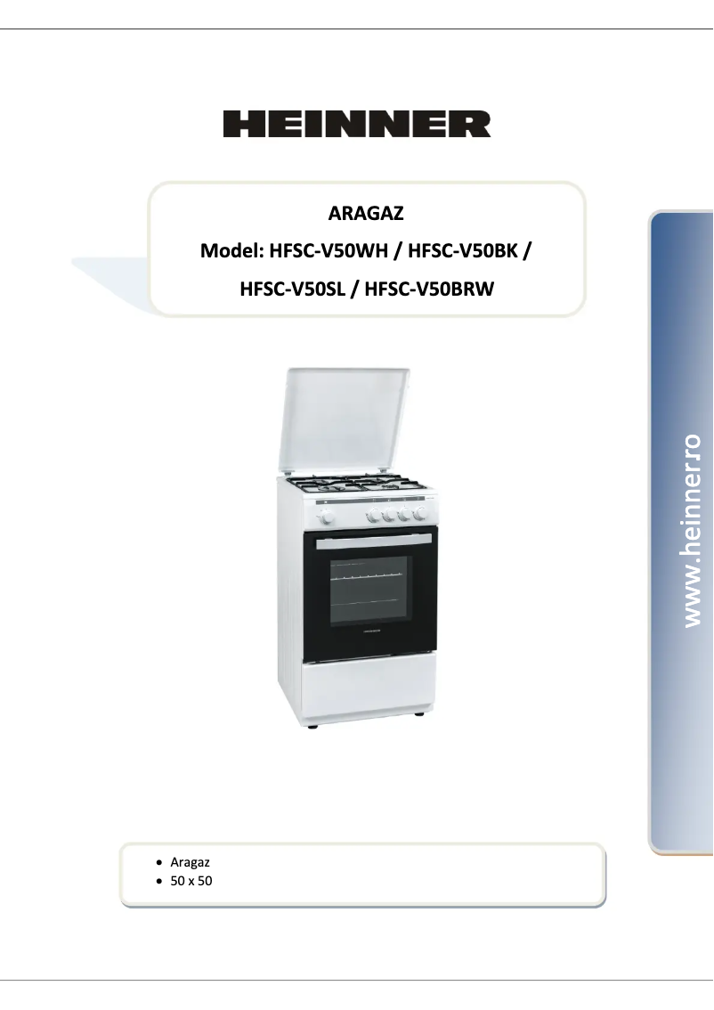 Page 1 de la notice Manuel utilisateur Heinner HFSC-V50BRW