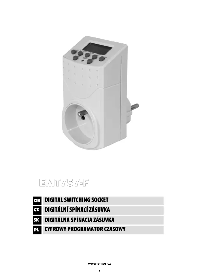 Page 1 de la notice Manuel utilisateur Emos EMT757-F