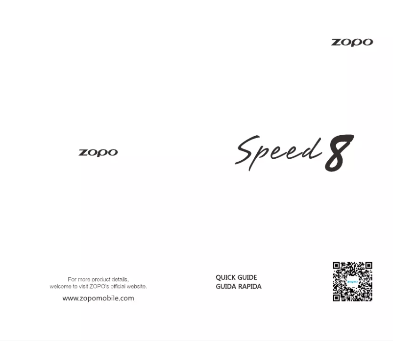 Página 1 del manual Manual de usuario Zopo Speed 8