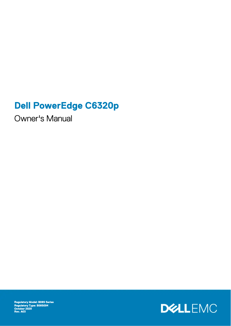 Page 1 de la notice Manuel utilisateur Dell PowerEdge C6320P