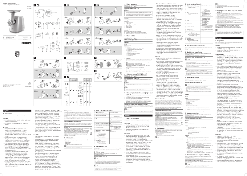 Page 1 of the manual User Manual Philips Viva Collection HR2722