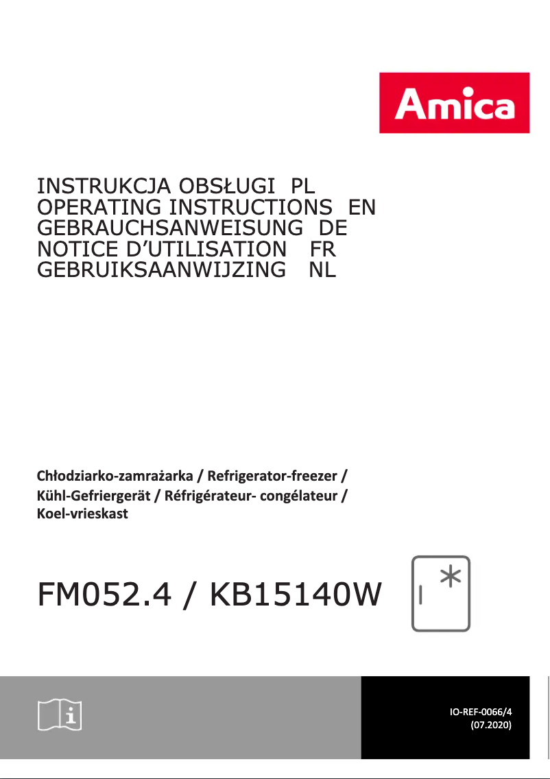 Page 1 de la notice Manuel utilisateur Amica KB 15140 W