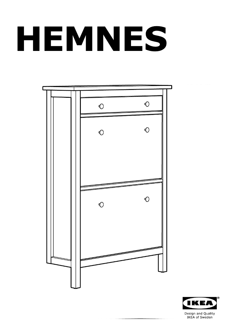 Page 1 de la notice Manuel utilisateur Ikea HEMNES (2 drawers)