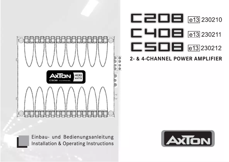 Página 1 del manual Manual de usuario Axton C208