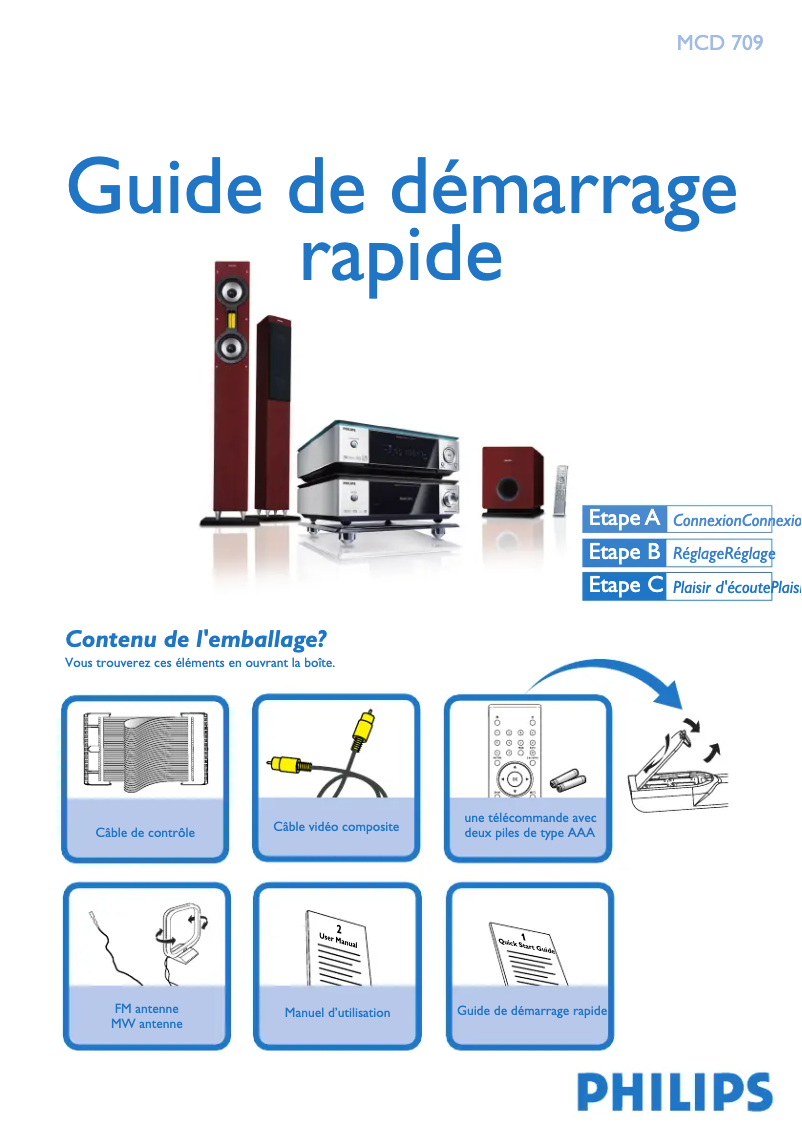 Image de la première page du manuel de l'appareil MCD709