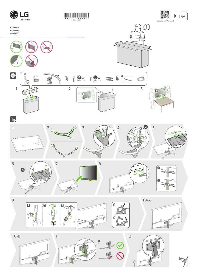 Page 1 de la notice Manuel utilisateur LG 55NANO863