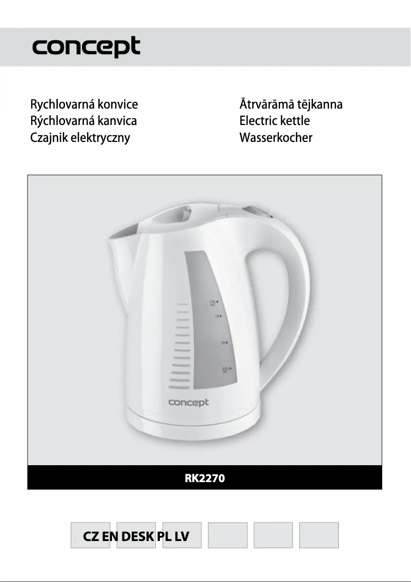 Page 1 de la notice Manuel utilisateur Concept RK-2270