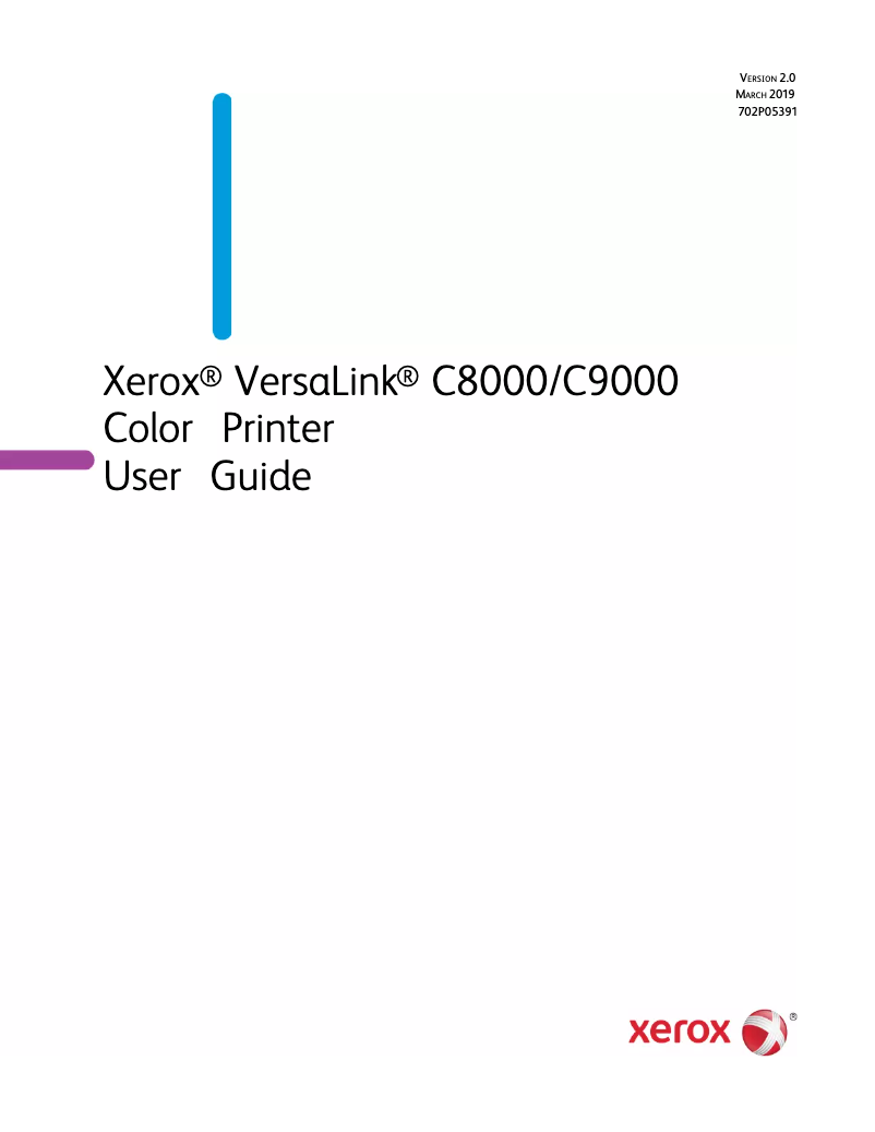 Página 1 del manual Manual de usuario Xerox VersaLink C9000