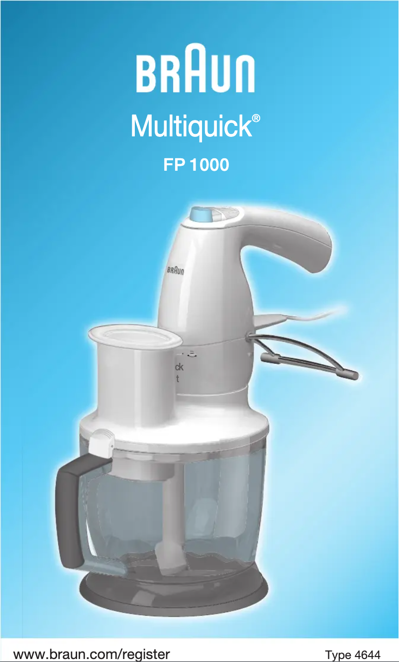 Page 1 de la notice Manuel utilisateur Braun M1070