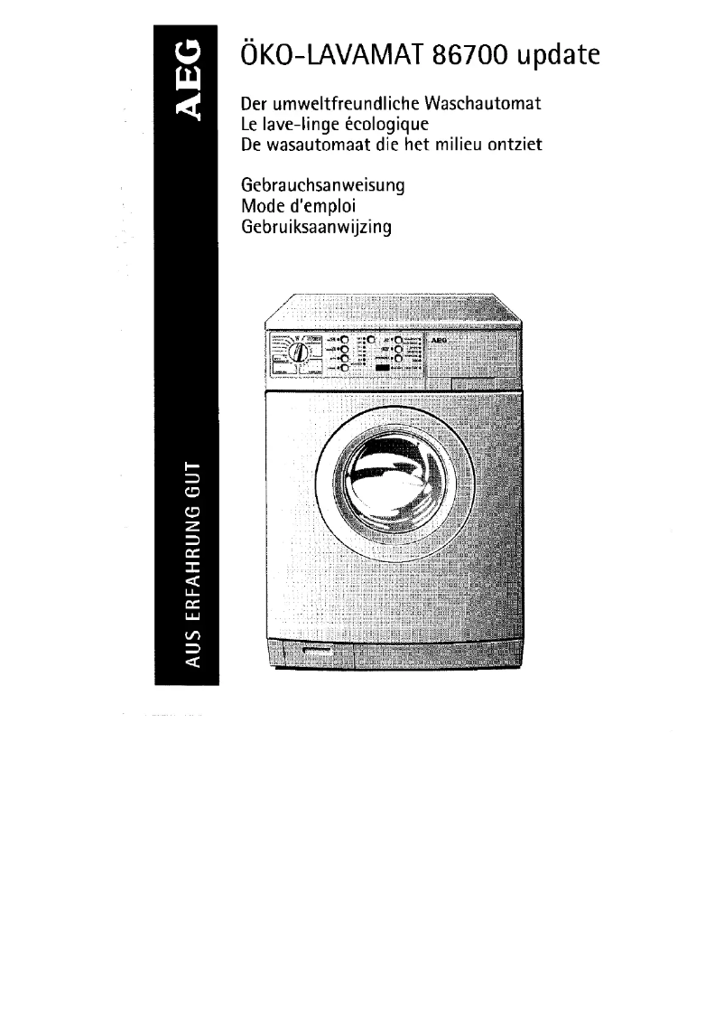 Page 1 de la notice Manuel utilisateur AEG OKO Lavamat 86700