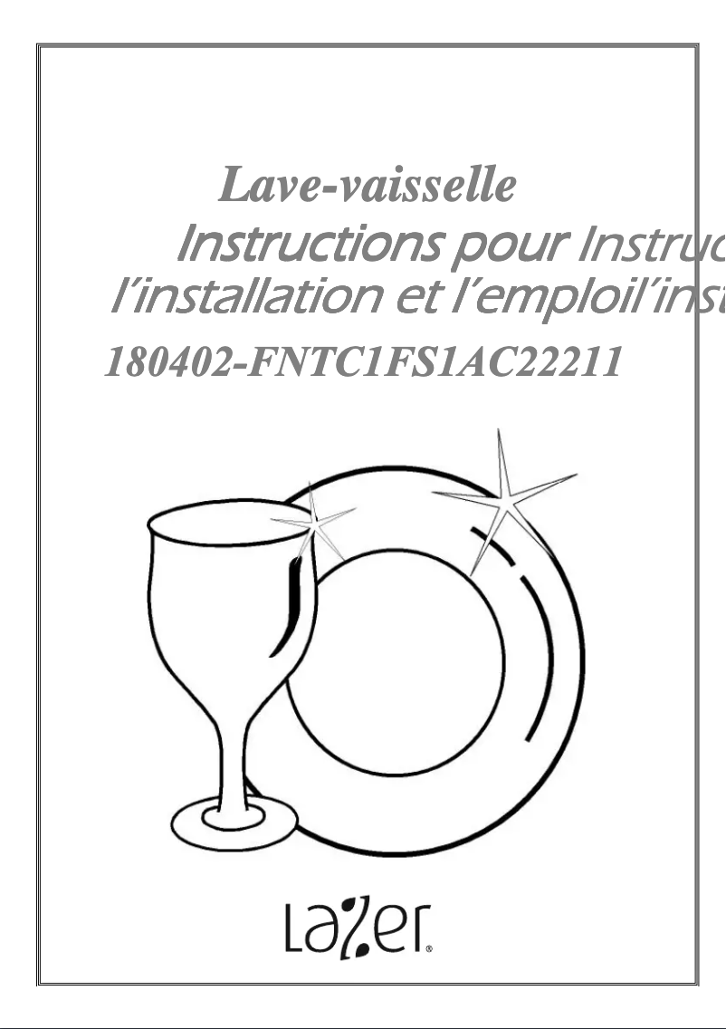 Page 1 de la notice Manuel utilisateur Lazer 180402-FNTC1FS1AC22211