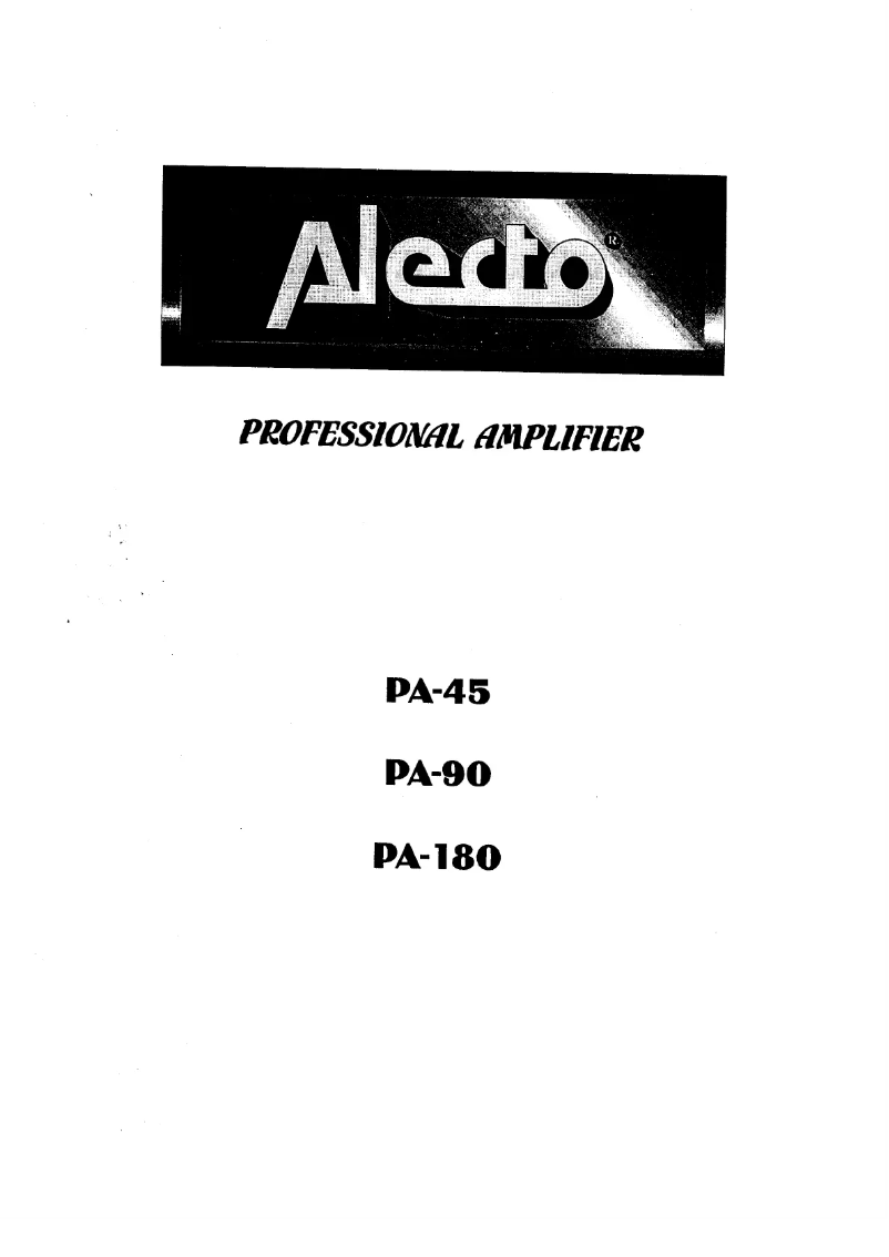 Página 1 del manual Manual de usuario Alecto PA-45