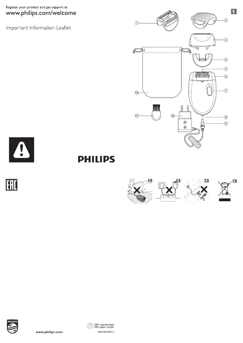Page n°1 - Manuel utilisateur Philips Satinelle HP6421