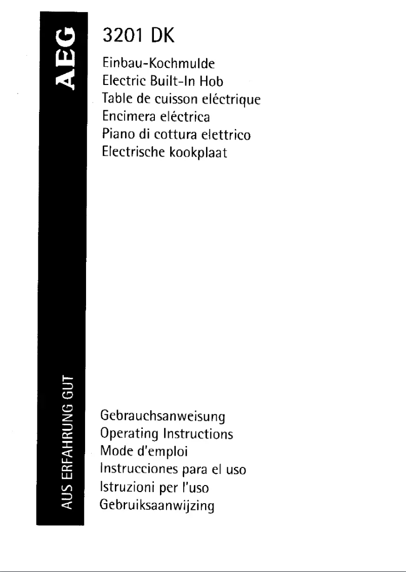 Page 1 de la notice Manuel utilisateur AEG 3201KDM