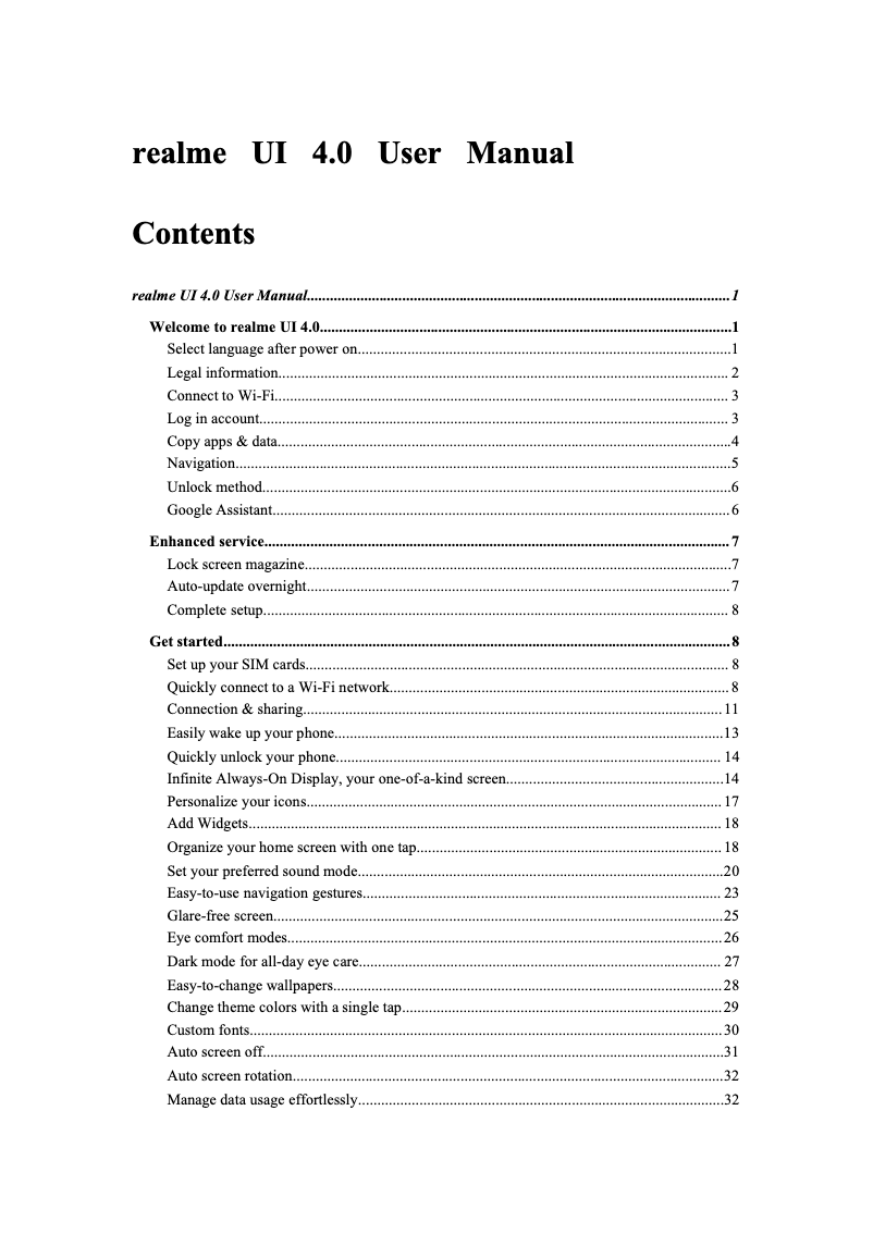 Page 1 of the manual User Manual Realme GT3
