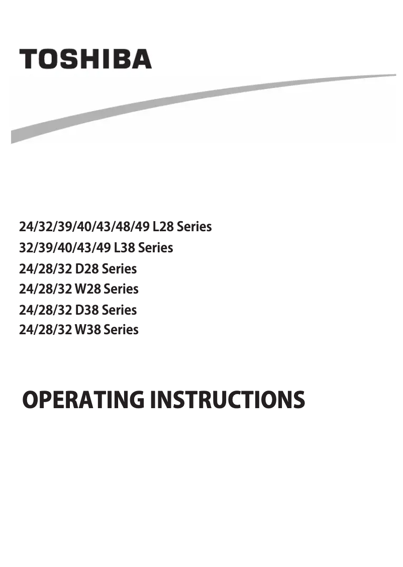 Page 1 de la notice Manuel utilisateur Toshiba 32LL2B64DG
