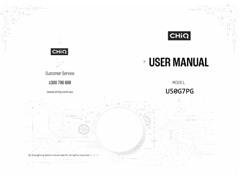 Page 1 of the manual User Manual CHiQ U50G7PG