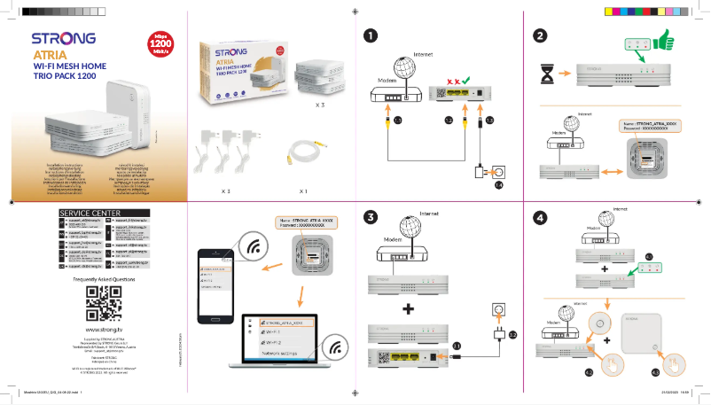Page 1 de la notice Manuel utilisateur Strong Atria Mesh 1200 Triple Pack