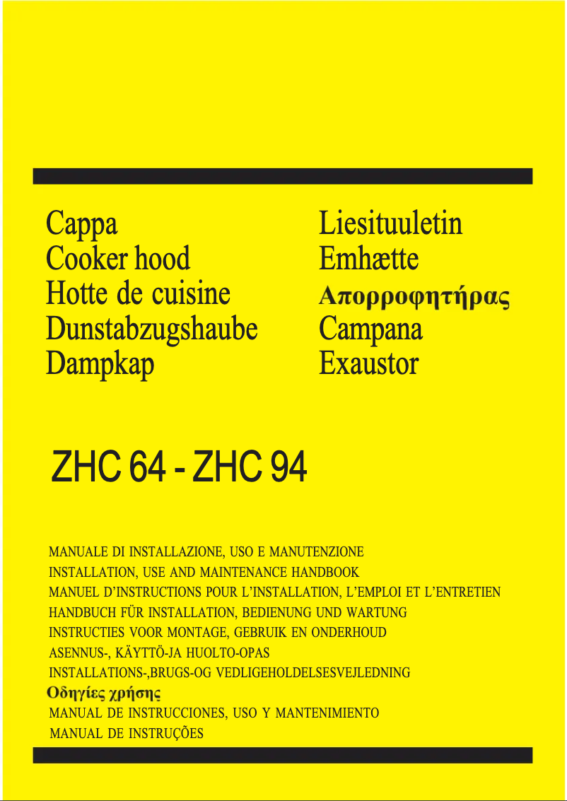Page 1 de la notice Manuel utilisateur Zanussi ZHC 64 X