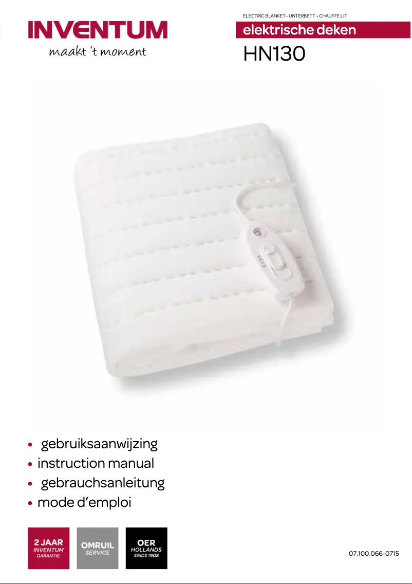 Page 1 de la notice Manuel utilisateur Inventum HN130