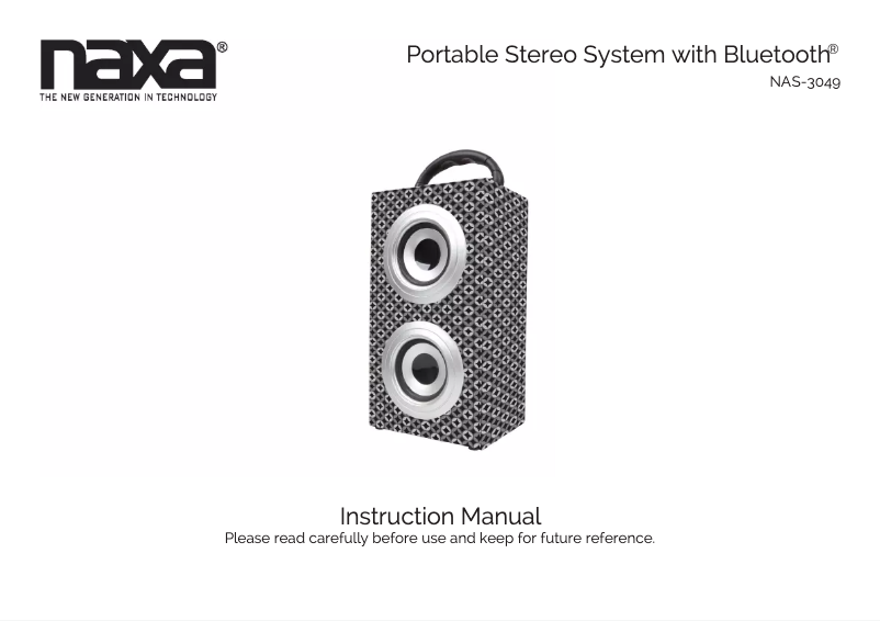 Page 1 de la notice Manuel utilisateur Naxa NAS-3049