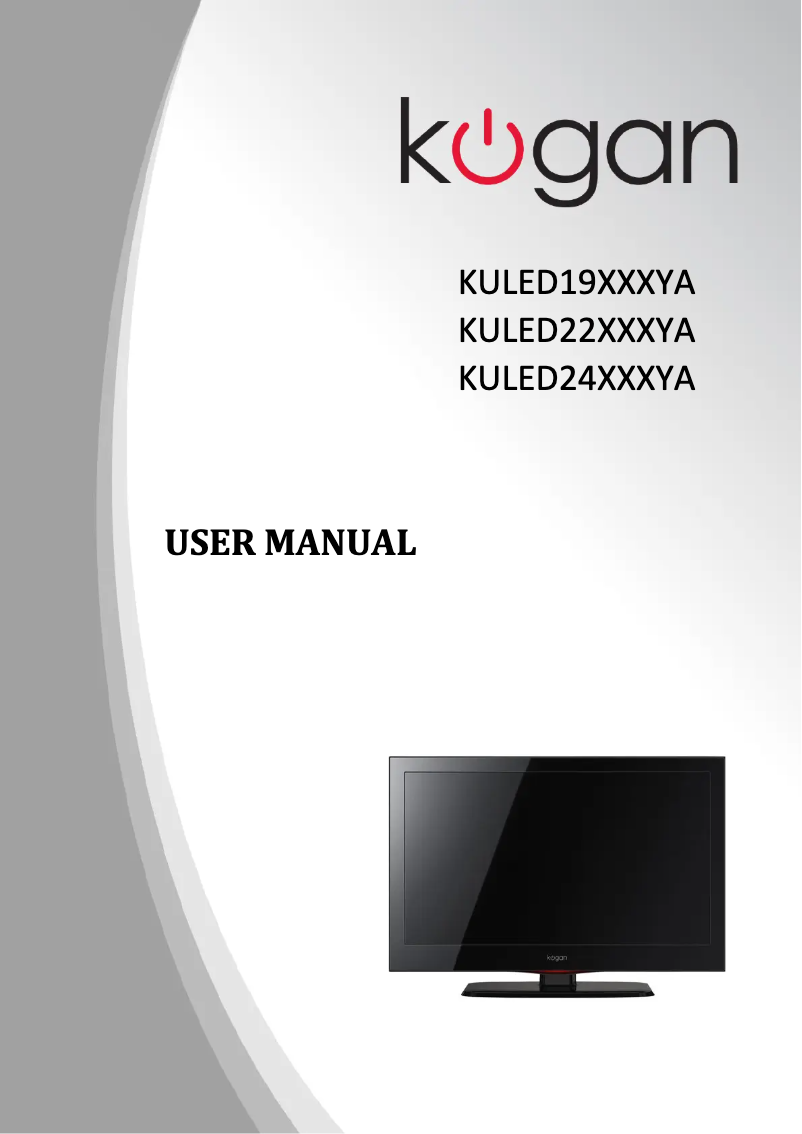 Page 1 de la notice Manuel utilisateur Kogan KULED24XXXYA