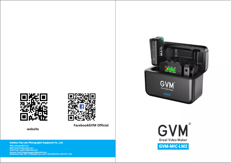 Page 1 de la notice Manuel utilisateur GVM MIC-LM2