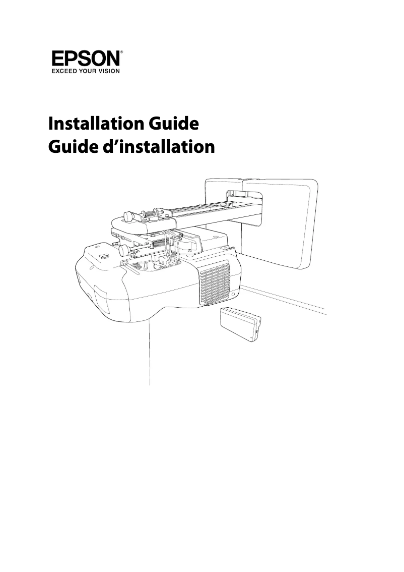 Page 1 de la notice Guide d'installation Epson BrightLink Pro 1430Wi