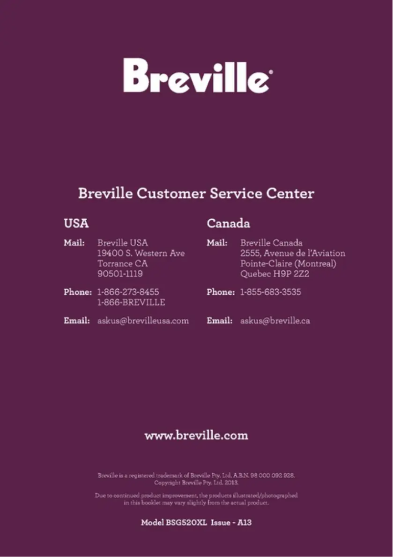 Page 1 de la notice Manuel utilisateur Breville the Toast & Melt BSG520