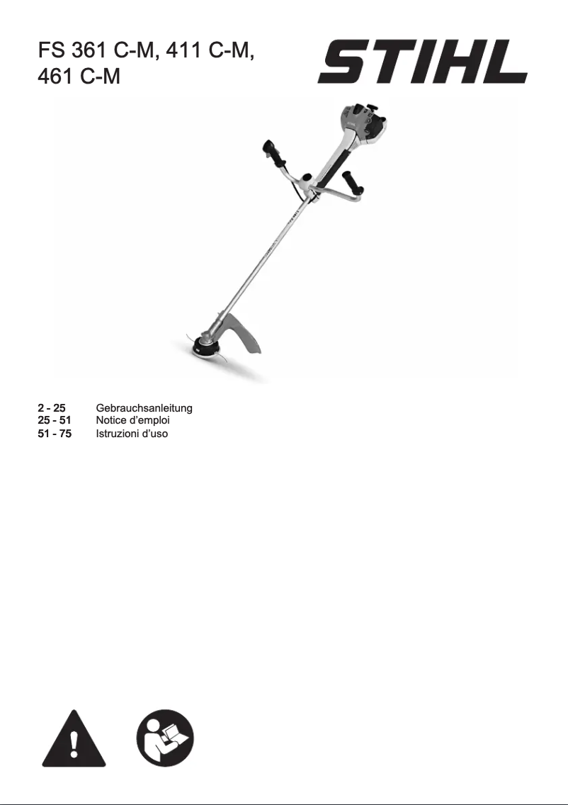 Page 1 de la notice Manuel utilisateur Stihl FS 461 C-M