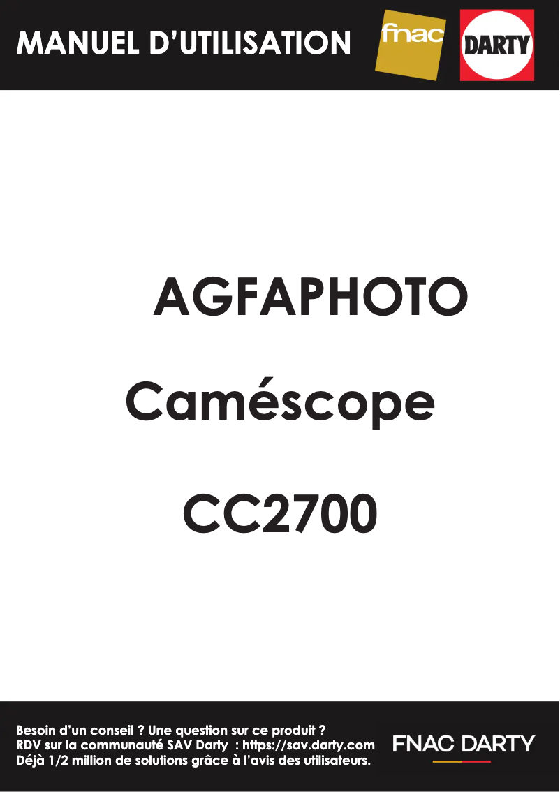 Page 1 de la notice Manuel utilisateur AgfaPhoto CC2700