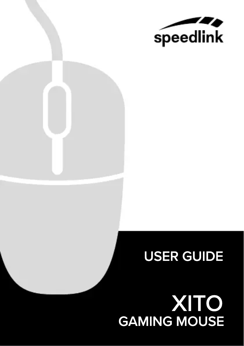 Page 1 of the manual User Manual Speed-Link Xito
