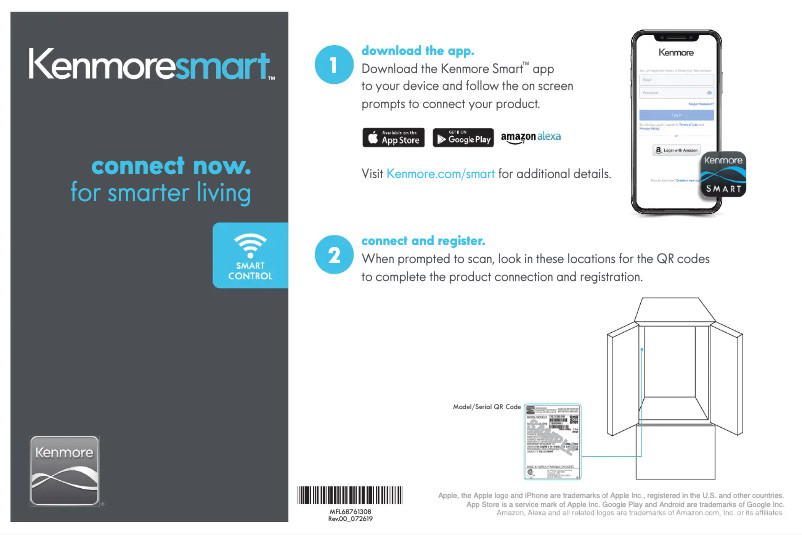 Page 1 de la notice Fiche technique Kenmore 70355