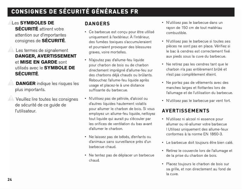 Page 1 de la notice Manuel utilisateur Weber Compact Kettle