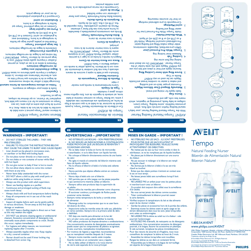 Image de la première page du manuel de l'appareil AVENT SCF648