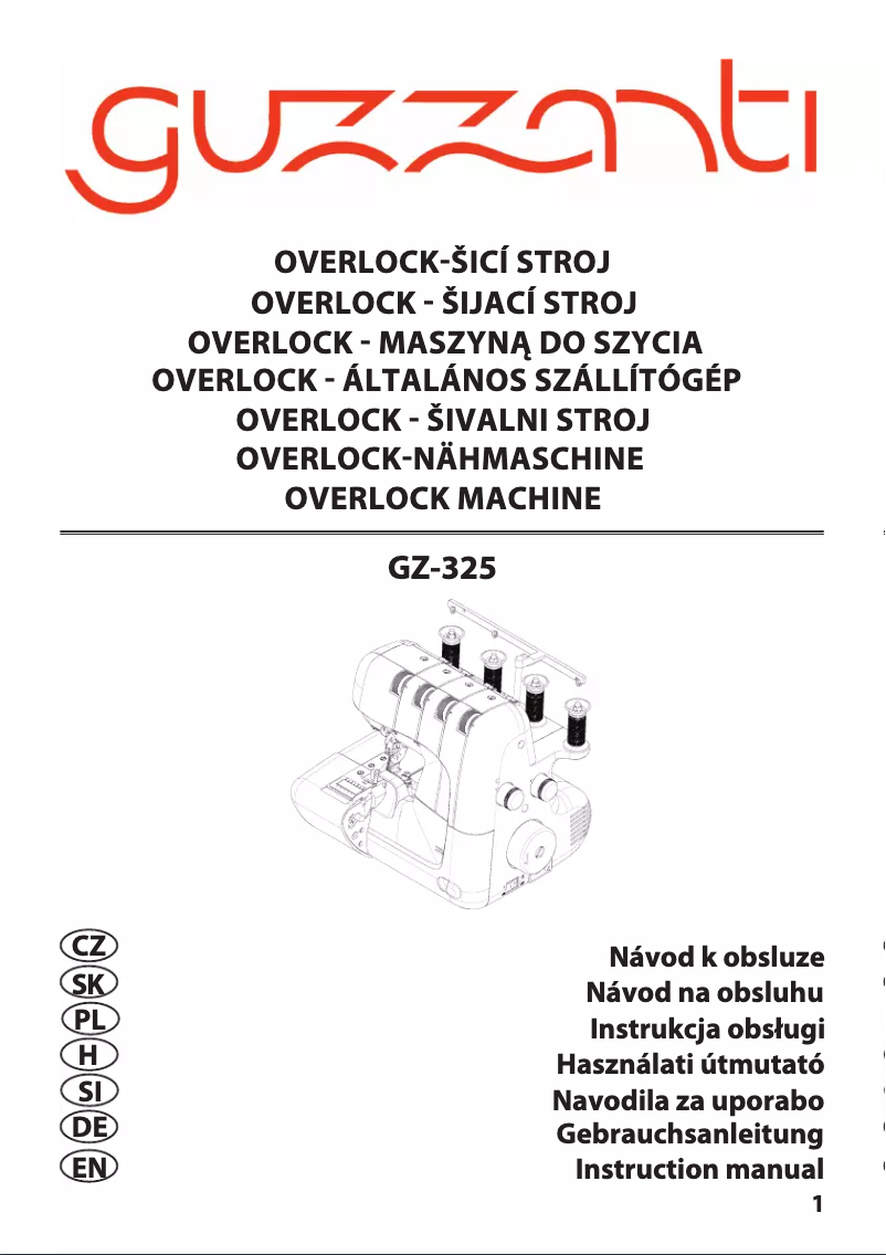 Página 1 del manual Manual de usuario Guzzanti GZ 325