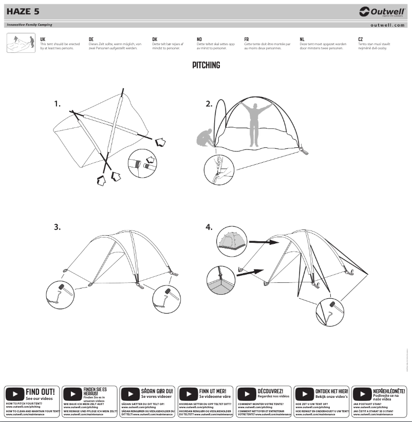 Page 1 de la notice Guide d'installation Outwell Haze 5