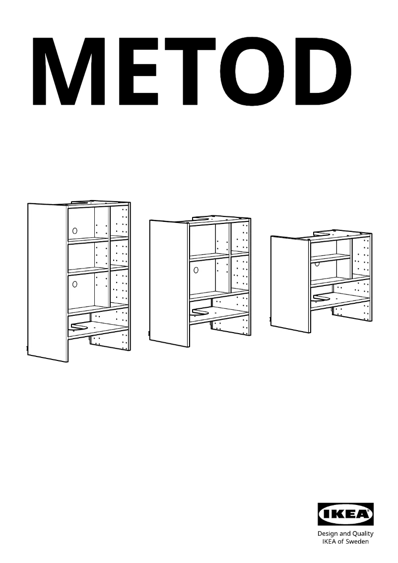 Page 1 de la notice Manuel utilisateur Ikea METOD 505.476.39