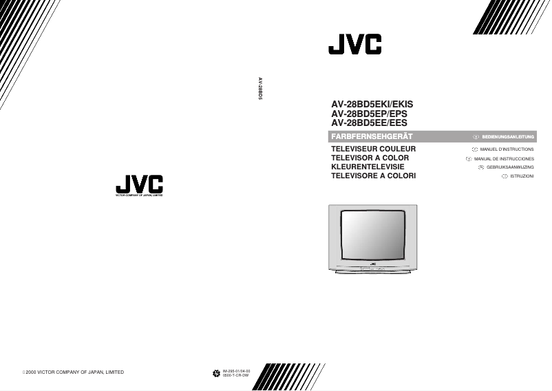 Page 1 de la notice Manuel utilisateur JVC AV-28BD5